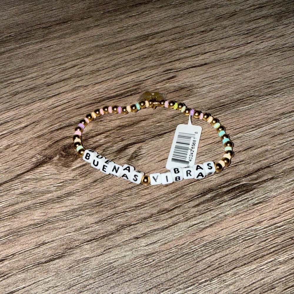 Vibrant Gold and Pastel Beaded Bracelet (Little Words Projects & Peloton collab)